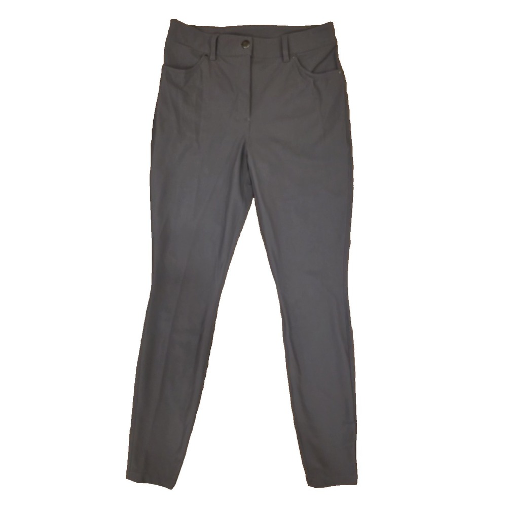 Lululemon Stretch High-Rise Pants 7/8 Size‎ 30 Gray LW5EJ85 Skinny Slim-Fit EUC